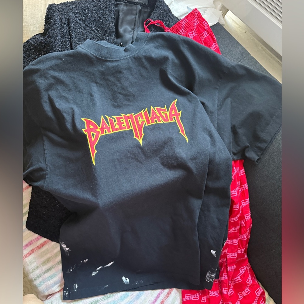 Balenciaga washed black tshirt